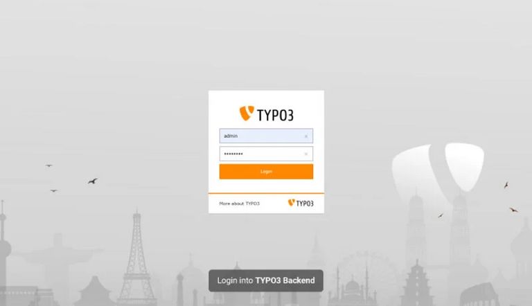 Melden Sie sich bei Ihrem TYPO3-Backend an Melden Sie sich bei Ihrem TYPO3-Backend an