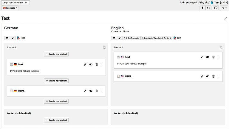 Language-specific settings Language-specific settings