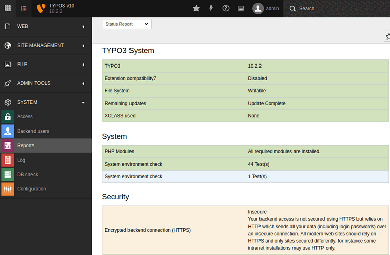Checklist for TYPO3 System’s Health