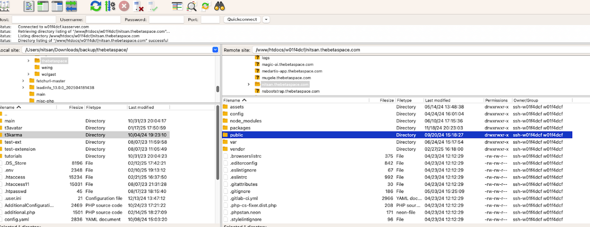 Inhalte per FTP hochladen