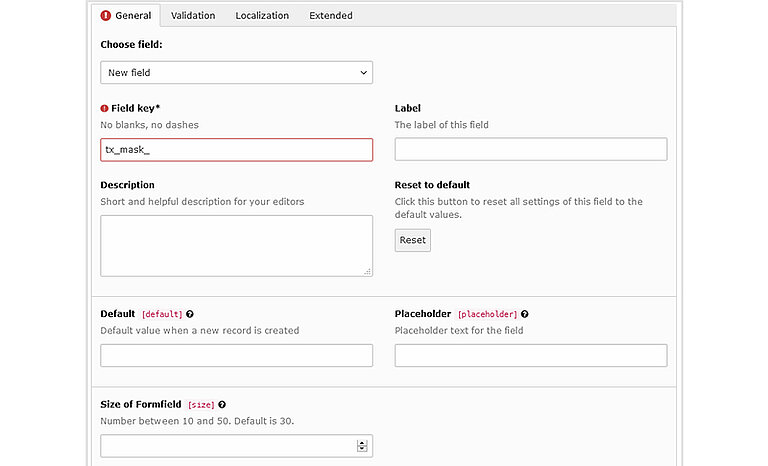 Wie erstelle ich Felder in Mask Wie erstelle ich Felder in Mask