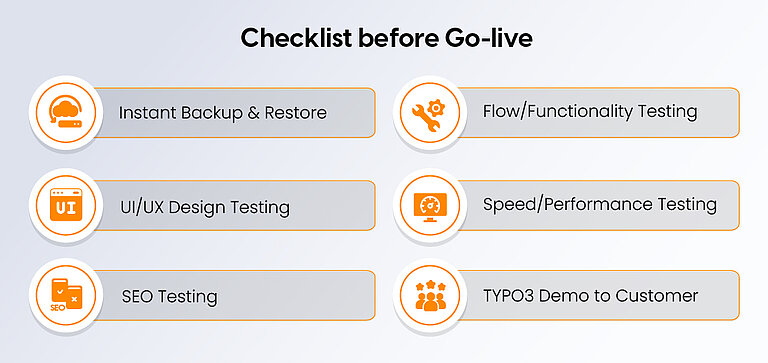 Checklist before Go-live Checklist before Go-live