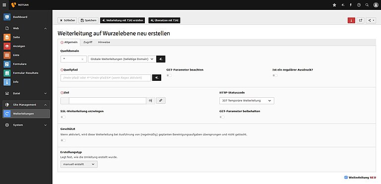 Wie man eine Weiterleitung in TYPO3 einrichtet Wie man eine Weiterleitung in TYPO3 einrichtet