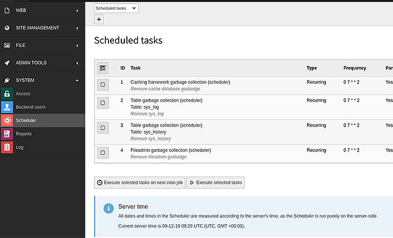 scheduler to regularly clean-up unnecessary data. scheduler to regularly clean-up unnecessary data.