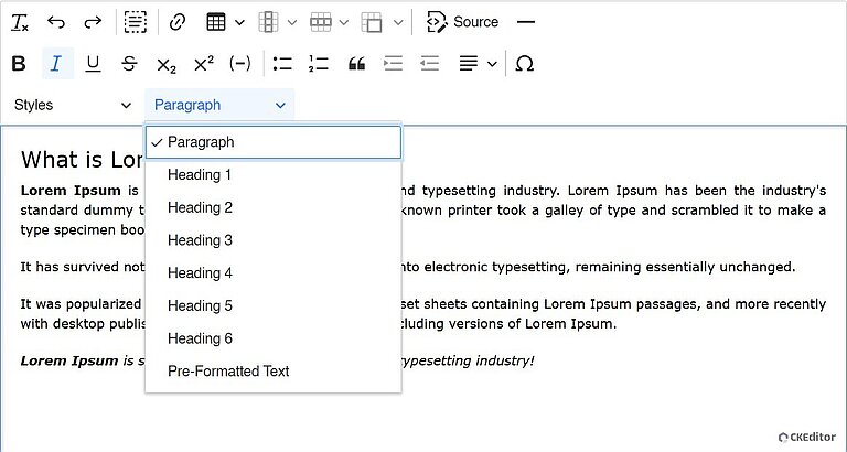 Heading structure-RTE Heading structure-RTE