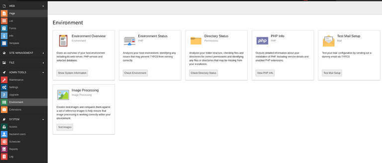 Check system environment Check system environment