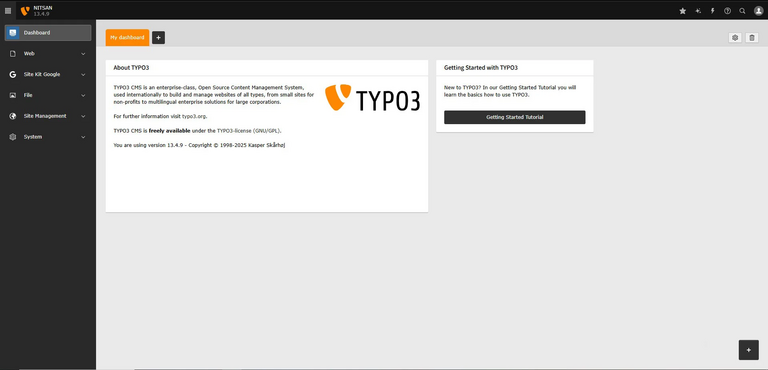 TYPO3 backend TYPO3 backend