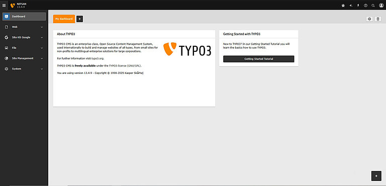 TYPO3 backend TYPO3 backend