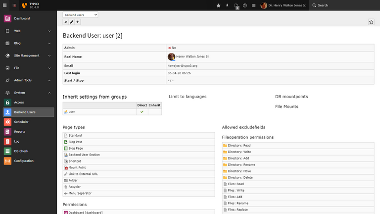 Improved UX for backend user management Improved UX for backend user management