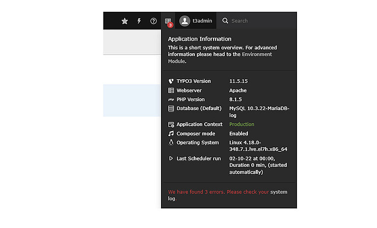 system error-logs at Top admin panel system error-logs at Top admin panel