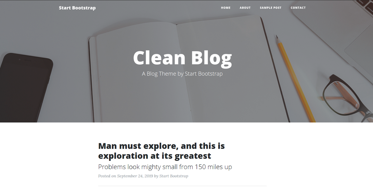 Clean Blog: Theme Sample