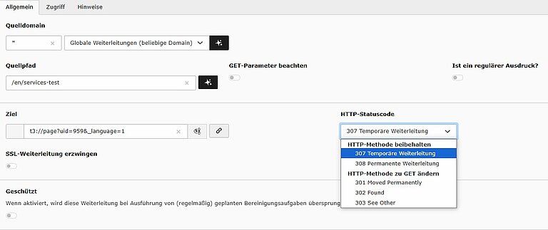 Umleitungs management Umleitungs management