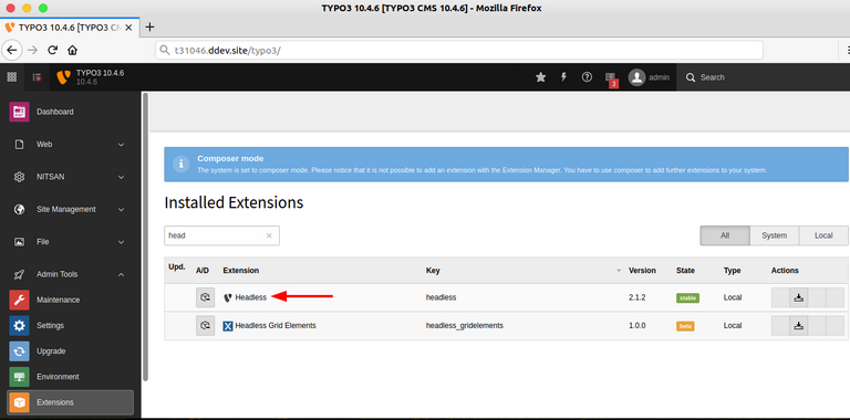 TYPO3 Headless-Einrichtung TYPO3 Headless-Einrichtung