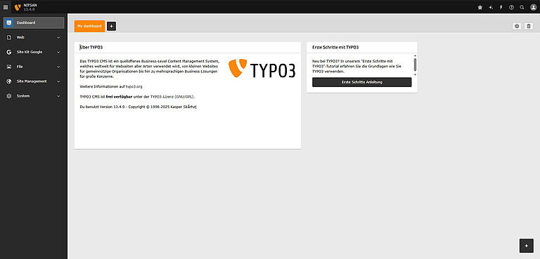 TYPO3 backend TYPO3 backend