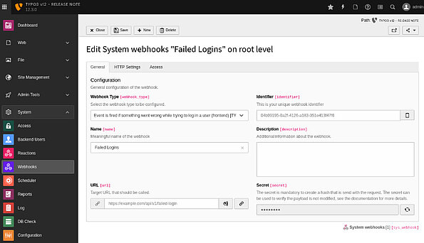 TYPO3 Webhooks TYPO3 v12.3