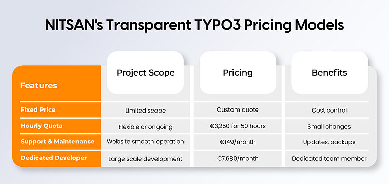 NITSAN's Transparent TYPO3 Pricing Models NITSAN's Transparent TYPO3 Pricing Models