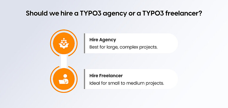 Should we hire a TYPO3 agency or a TYPO3 freelancer Should we hire a TYPO3 agency or a TYPO3 freelancer