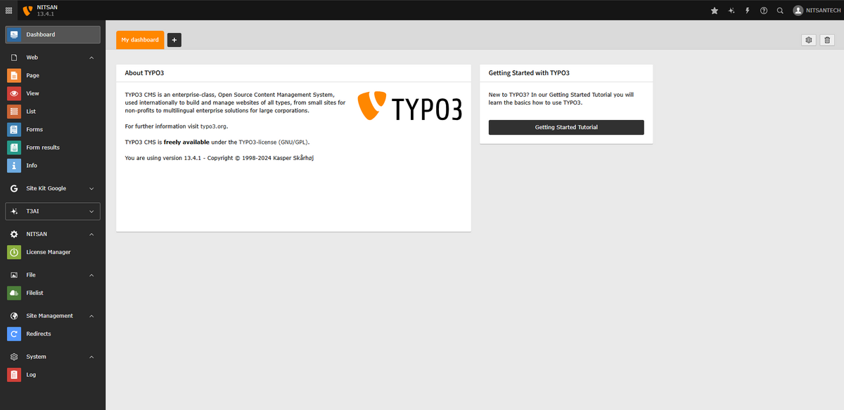 TYPO3 Backend
