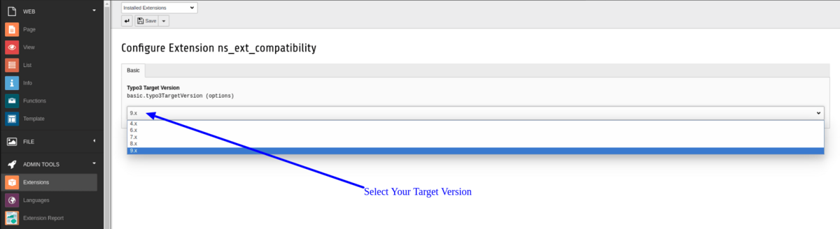Click on Configure button in extension