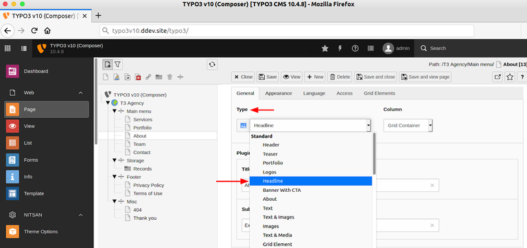 Dropdown-Menü für benutzerdefinierte TYPO3-Elemente Dropdown-Menü für benutzerdefinierte TYPO3-Elemente