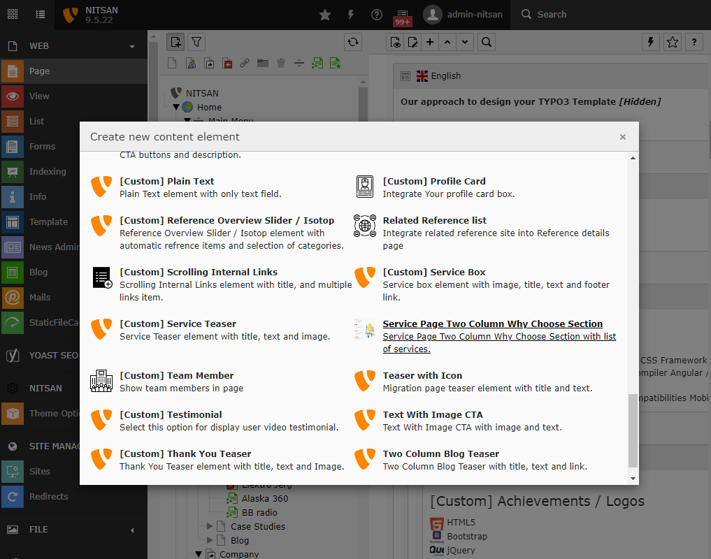TYPO3-Assistent für Inhaltselemente – Seite TYPO3-Assistent für Inhaltselemente – Seite