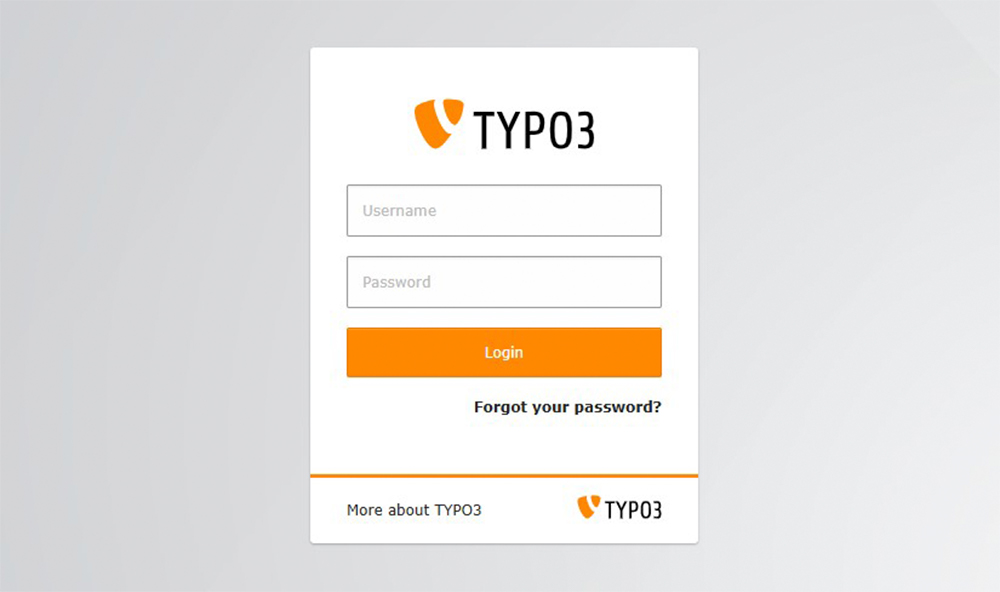 So melden Sie sich im TYPO3 Backend an So melden Sie sich im TYPO3 Backend an