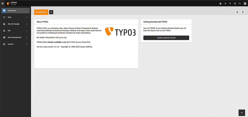 TYPO3-Backend-Oberfläche TYPO3-Backend-Oberfläche