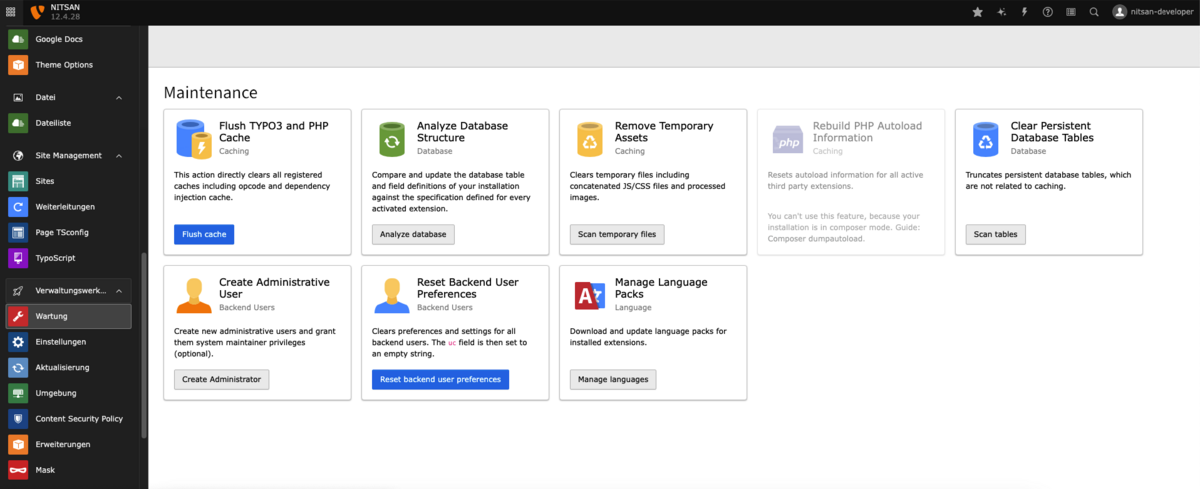TYPO3 Benutzerrollen und Berechtigungen