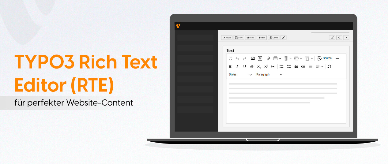 TYPO3 Rich Text Editor (RTE) für perfekter Website-Content