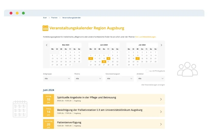 Easy Event Listing Area