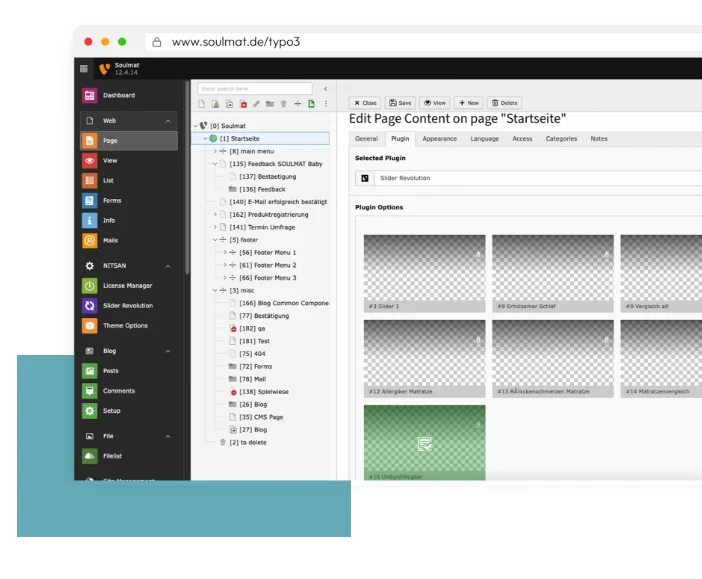 Implementation of more than 10 TYPO3 extensions