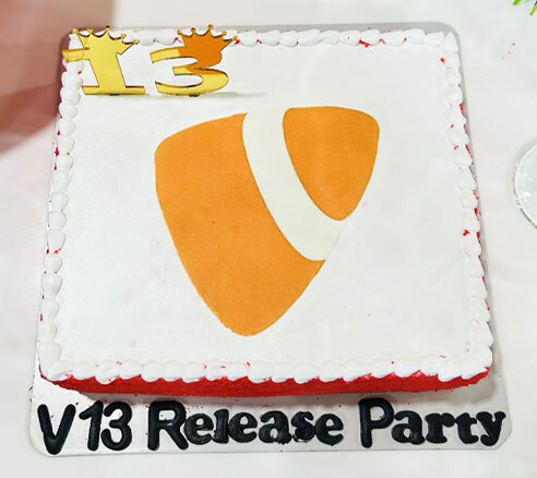 TYPO3 v13 Release Party Cake