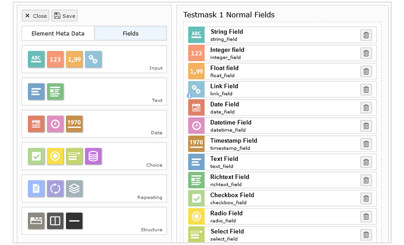 Form Configuration Screen