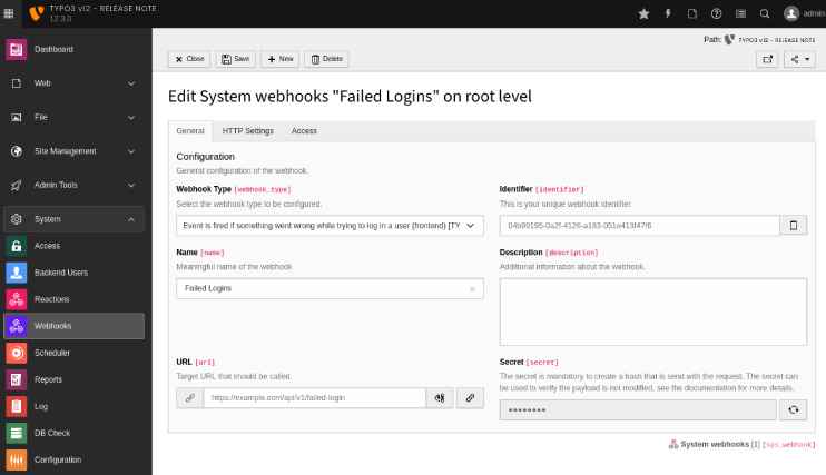 TYPO3 Webhooks TYPO3 v12.3 TYPO3 Webhooks TYPO3 v12.3