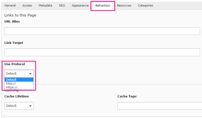Use HTTPS Protocol at Page