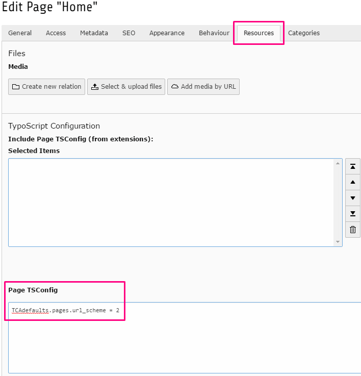 onfigure TypoScript: onfigure TypoScript: