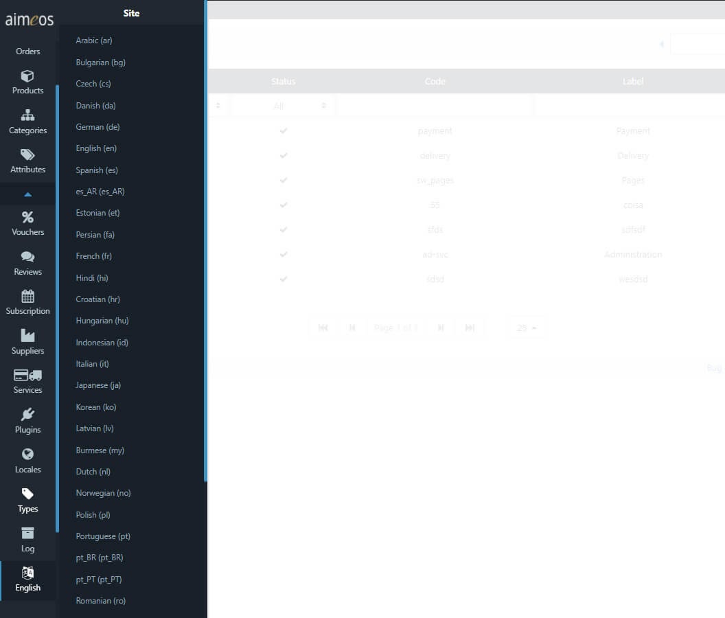 TYPO3 Aimeos Multilingual Settings