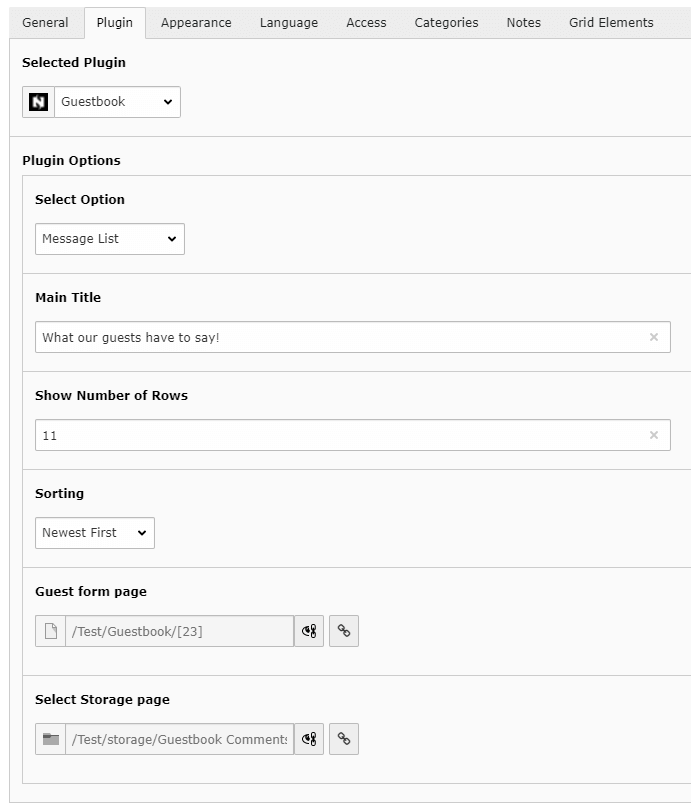 Add Guestbook plugins Add Guestbook plugins